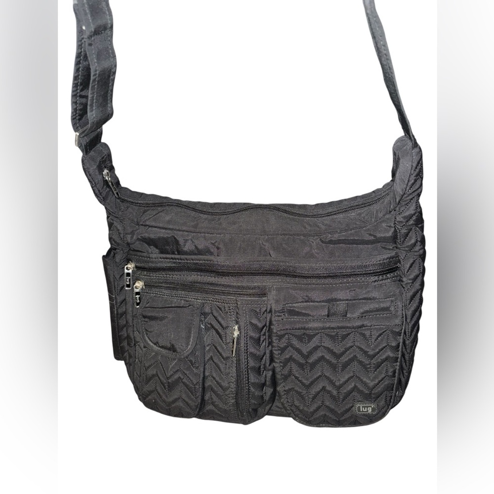 Lug Double Dutch Messenger Bag Midnight Black Crossbody